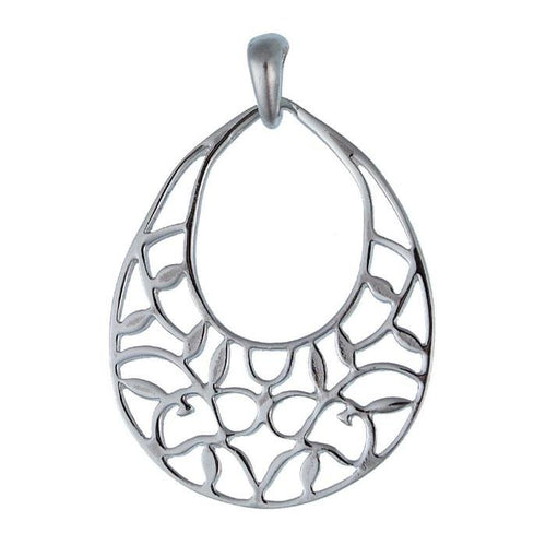 Silberanhänger Glanz Tropfen Blätter Ranken nickelfrei Anhänger Sterling 925 Silber - chic - net.de