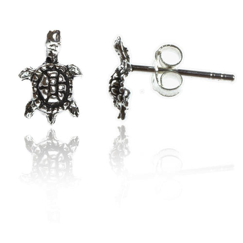 Silberohrstecker Schildkröte oxidiert Ohrstecker Ohrringe 925er Sterling Silber Schmuck - chic - net.de