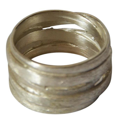 Silberring 925 Sterlingsilber Bandring Band gebürstet - chic - net.de