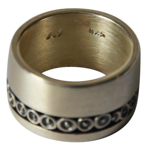 Silberring 925 Sterlingsilber Bandring Kreis Rille - chic - net.de