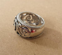 Load image into Gallery viewer, Silberring Bali Spiral Muster Ring 925er Sterling Silber Damen Designer Schmuck Ringe - chic - net.de
