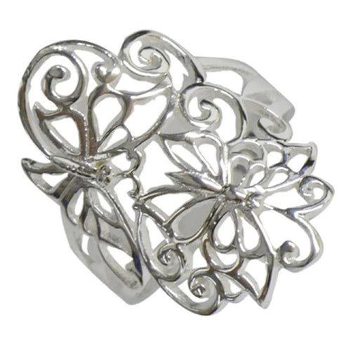 Silberring filigran Schmetterlinge Ring 925er Sterling Silber Damen Ringe Schmuck - chic - net.de