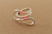 Load image into Gallery viewer, Silberring glänzend gebürstet Schleife Ring 925er Sterling Silber Damen Designer Schmuck Ringe - chic - net.de
