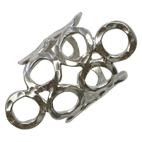 Silberring groß Kreise glänzend aus 925er Sterling Silber Damen Silberschmuck Ringe - chic - net.de