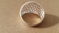 Load image into Gallery viewer, Silberring Halbkugeln gewölbt Band Ring 925er Sterling Silber Damen Herren Kugel Designer Schmuck - chic - net.de
