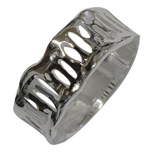 Silberring Löcher oval Ring aus 925er Sterling Silber Silberschmuck Unisex Designer Schmuck Ringe - chic - net.de