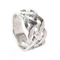 Cargar imagen en el visor de la galería, Silberring Netz Schleifen Ringe 925 Sterling keltisch Knoten Bandringe - chic - net.de
