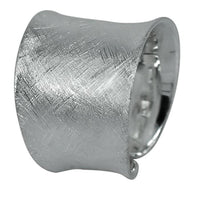 Load image into Gallery viewer, Silberring offen gebürstet gewölbt 16mm breit 925 Sterling - chic - net.de

