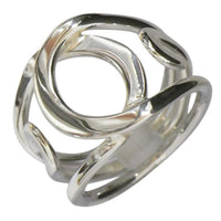Load image into Gallery viewer, Silberring Schleifen überlappen Ring 925er Sterling Silber Damen Designer Schmuck Ringe - chic - net.de
