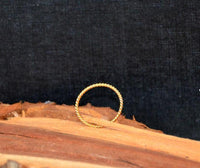 Load image into Gallery viewer, Silberring vergoldet schmal Seil Optik 1mm gold - chic - net.de
