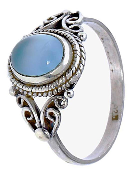 Silberringe Chalzedon Seile Spiralbögen Kreise oval 925 - chic - net.de