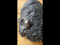 Cargar imagen en el visor de la galería, Silberringe Granat Seile Spiralbögen Kreise oval 925 - chic - net.de
