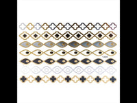 Load image into Gallery viewer, Tattoo Motivbogen golden silbern temporär Klebetattoos Kreuz Ketten Schmuck Tattoos - chic - net.de
