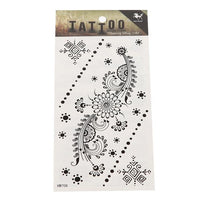 Cargar imagen en el visor de la galería, Tattoo schwarz Blumen Ranke Schnörkel Punkte Formen Linien temporär Klebetattoos - chic - net.de
