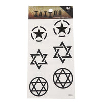 Cargar imagen en el visor de la galería, Tattoo schwarz Sterne Kreise verschiedene Formen temporary flash Klebetattoos - chic - net.de
