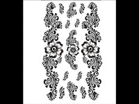 Cargar imagen en el visor de la galería, Tattoo schwarz Tribal geschwungen Linien Blume groß klein Finger Handgelenk temporär Klebetattoos - chic - net.de
