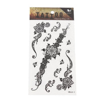 Cargar imagen en el visor de la galería, Tattoo schwarz Tribal Muster Blumen Mandala geschlängelt temporär Klebetattoos - chic - net.de
