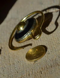 Cargar imagen en el visor de la galería, Tribal - Ohrgewicht Messing Harzeinlage Ohrgewicht 3mm - chic - net.de
