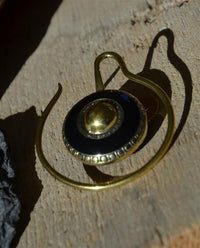 Cargar imagen en el visor de la galería, Tribal - Ohrgewicht Messing Harzeinlage Ohrgewicht 3mm - chic - net.de
