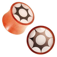 Load image into Gallery viewer, Sabaholz Plug Stern hohl Inlay Resin schwarz weiß schillernd Shell Tunnel Tribal Expander
