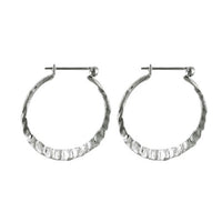 Load image into Gallery viewer, Silberohrstecker Silberohrringe 925er Silber Ohrringe Creolen Rund Geriffelt Schmuck
