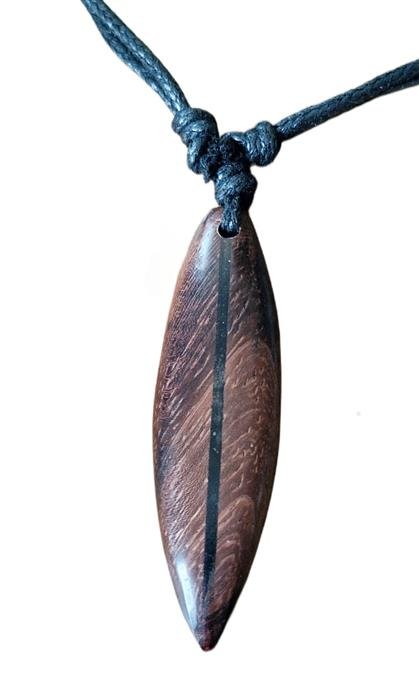 Unisex Surfbrett Kette mit Sono Holzanhänger - chic - net.de