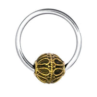 Load image into Gallery viewer, Universal Piercing Kugel Ring Edelstahl Brass Bögen - chic - net.de
