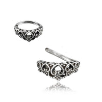 Load image into Gallery viewer, Universal Piercing Ring 925 Silber Herz Diadem - chic - net.de

