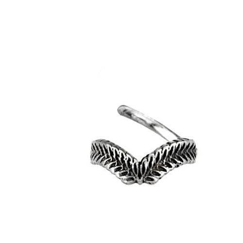 Universal Piercing Ring 925 Silber V Lorbeer Kranz - chic - net.de