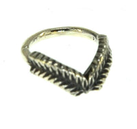 Load image into Gallery viewer, Universal Piercing Ring 925 Silber V Lorbeer Kranz - chic - net.de
