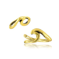 Cargar imagen en el visor de la galería, Universal Piercing Ring Brass gold Welle Wave - chic - net.de
