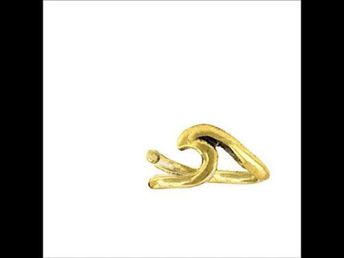 Universal Piercing Ring Brass gold Welle Wave - chic - net.de