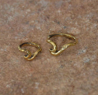 Cargar imagen en el visor de la galería, Universal Piercing Ring Brass gold Welle Wave - chic - net.de
