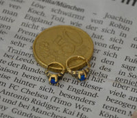 Cargar imagen en el visor de la galería, Universal Piercing Ring Brass Knoten celtic Opal blau - chic - net.de
