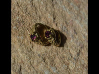 Load image into Gallery viewer, Universal Piercing Ring Brass Knoten celtic pink Kristall - chic - net.de
