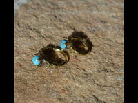 Load image into Gallery viewer, Universal Piercing Ring Brass Knoten celtic Türkis - chic - net.de
