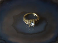 Load image into Gallery viewer, Universal Piercing Ring Brass Knoten celtic weiß Kristall - chic - net.de
