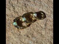 Load image into Gallery viewer, Universal Piercing Ring Brass Opal weiß Knoten celtic - chic - net.de
