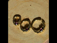 Load image into Gallery viewer, Universal Piercing Ring Brass pink Kristall Knoten celtic - chic - net.de
