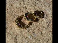 Load image into Gallery viewer, Universal Piercing Ring Brass pink Kristall Knoten celtic - chic - net.de
