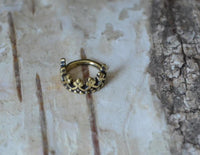 Load image into Gallery viewer, Universal Piercing Ring Messing gold Krone - chic - net.de
