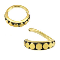 Load image into Gallery viewer, Universal Piercing Ring Messing gold Punkte - chic - net.de
