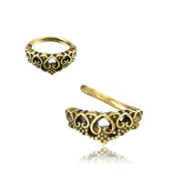 Load image into Gallery viewer, Universal Piercing Ring Messing Herz Diadem Nase Ohr - chic - net.de
