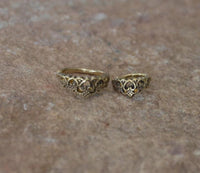 Load image into Gallery viewer, Universal Piercing Ring Messing Herz Diadem Nase Ohr - chic - net.de
