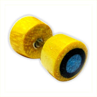 Load image into Gallery viewer, Fake Holzplug Holz Plug Lobe Piercing Inlay Edelstahl Paua Muschel Türkis Stein
