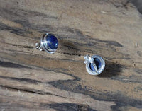 Load image into Gallery viewer, Zeitlose Eleganz: Ovale Ohrstecker aus Lapislazuli und Silber - chic - net.de
