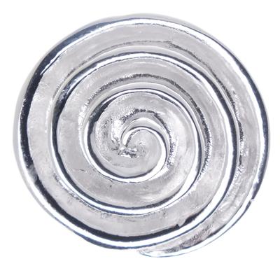 Silberanhänger rund Spirale glänzend plastisch Anhänger 925er Sterling Silber