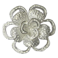 Load image into Gallery viewer, Blume Silberanhänger dreilagig Anhänger 28 mm Sterling Silber 925er Damen Schmuck Kette
