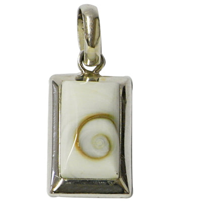 Shivaauge Silberanhänger Rechteck 18 mm Anhänger 925er Sterling Silber Shiva Auge Eye Damen Schmuck