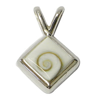 Load image into Gallery viewer, Shivaauge Silberanhänger Karo zwei Ösen Anhänger 925er Sterling Silber Shiva Auge Eye Damen Schmuck
